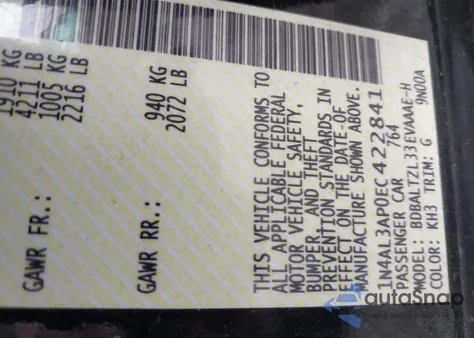 2014 Nissan Altima 2.5 Sv from USA, damaged, VIN 1N4AL3AP0EC422841